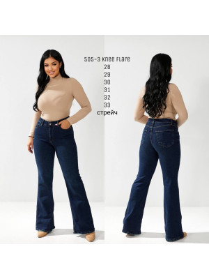 505-3 ДЖИНС DENIM KNEE FLARE (РОЗМІРИ: 28.29.30.31.32.33) 6 од