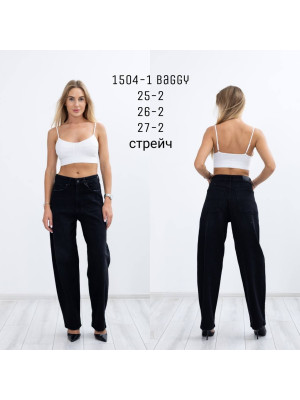 1504-1 ДЖИНС AMORE BAGGY STRAIGHT НОРМА (РОЗМІРИ:25,25,26,26,27,27) 6 од.