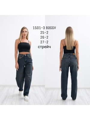 1501-3 ДЖИНС AMORE BAGGY НОРМА (РОЗМІРИ:25,25,26,26,27,27) 6 од.