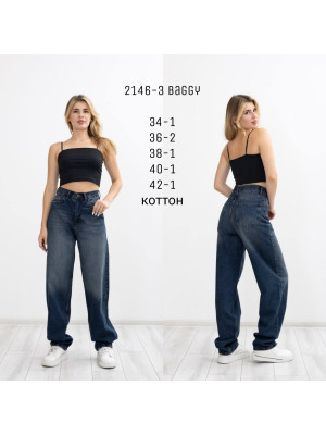 2146-3 ДЖИНСИ DENIM BAGGY (РОЗМІРИ: 34,36,36,38,40,42) 6 од