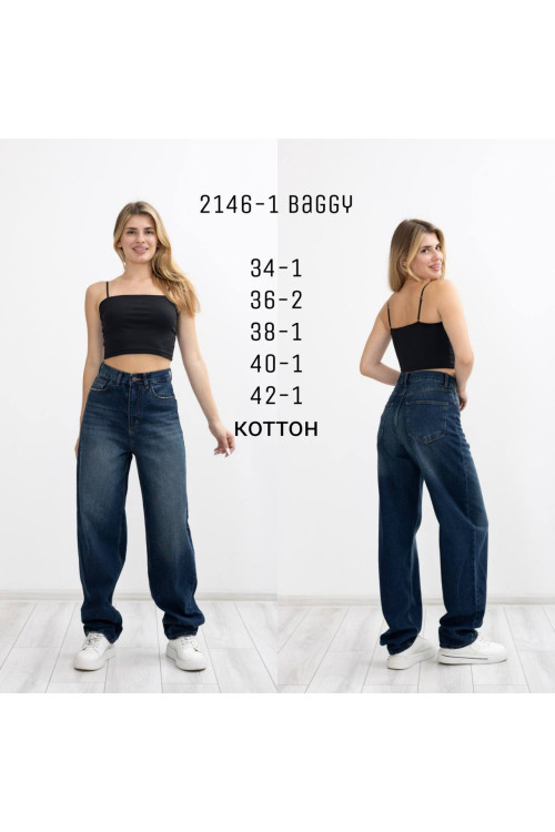 2146-1 ДЖИНСЫ DENIM BAGGY (РАЗМЕРЫ: 34,36,36,38,40,42) 6 од 2146-1 ДЖИНСЫ DENIM BAGGY (РАЗМЕРЫ: 34,36,36,38,40,42) 6 од