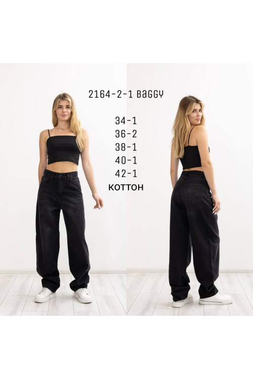 2164-2-1 ДЖИНСИ DENIM BAGGY (РОЗМІРИ: 34.36.36.38.40.42) 6 Од