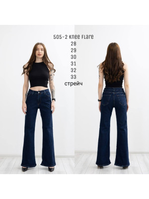 505-2 ДЖИНС DENIM KNEE FLARE (РОЗМІРИ: 28.29.30.31.32.33) 6 од