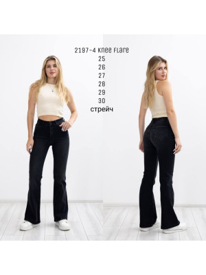 2197-4 ДЖИНС DENIM KNEE FLARE (РОЗМІРИ: 25.26.27.28.29.30) 6 од