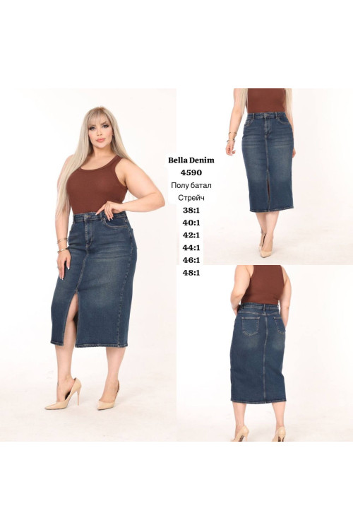 4590 ДЖИНС юбка DENIM полу батал STRAIGHT (РОЗМІРИ: 38,40,42,44,46,48) 6 од 4590 ДЖИНС юбка DENIM полу батал STRAIGHT (РОЗМІРИ: 38,40,42,44,46,48) 6 од