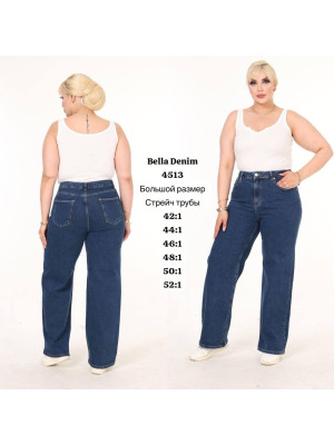 4513 ДЖИНС BELLA DENIM ТРУБИ стрейч НОРМА (РОЗМІРИ: 42,44,46,48,50,52) 6 од