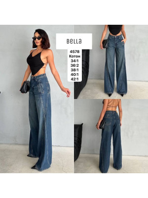 4578 ДЖИНС BELLA НОРМА (РОЗМІРИ: 34.36.36.38.40.42) 6 од