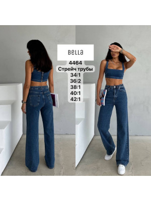 4464 ДЖИНС BELLA STRAIGHT труби НОРМА (РОЗМІРИ: 34,36,36,38,40,42) 6 од
