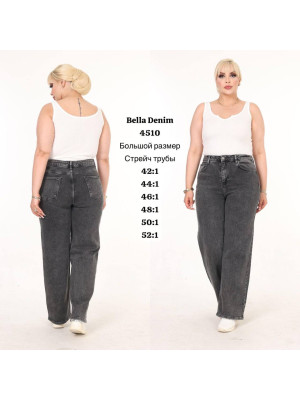 4510 ДЖИНС BELLA DENIM ТРУБИ стрейч НОРМА (РОЗМІРИ: 42,44,46,48,50,52) 6 од