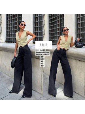 4452 ДЖИНС BELLA BAGGY НОРМА (РАЗМЕРЫ: 34,36,36,38,40,42) 6 од