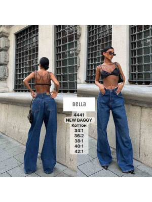 4441 ДЖИНС BELLA NEW BAGGY НОРМА (РОЗМІРИ: 34,36,36,38,40,42) 6 од