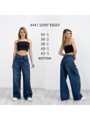 4441 ДЖИНС BELLA SUPER BAGGY НОРМА (РОЗМІРИ: 34,36,36,38,40,42) 6 од
