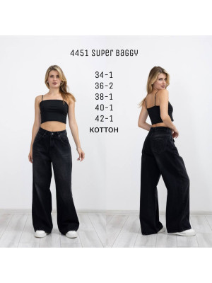 4451 ДЖИНС BELLA SUPER BAGGY НОРМА (РОЗМІРИ: 34,36,36,38,40,42) 6 од