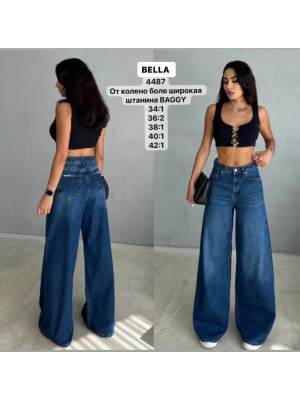4487 ДЖИНС BELLA BAGGY (РОЗМІРИ: 34,36,36,38,40,42) 6 од