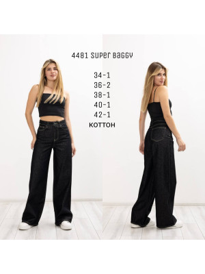 4481 ДЖИНС BELLA SUPER BAGGY НОРМА (РОЗМІРИ: 34,36,36,38,40,42) 6 од