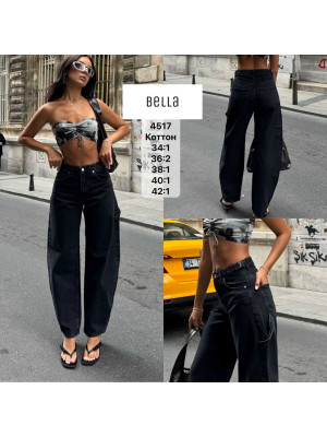 4517 ДЖИНС BELLA BAGGY (РОЗМІРИ: 34,36,36,38,40,42) 6 од