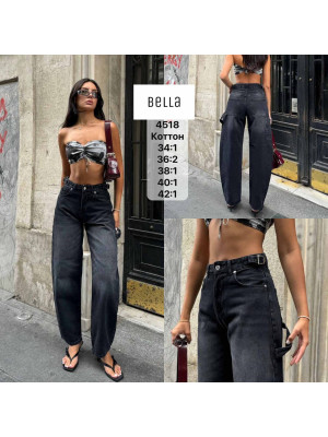 4518 ДЖИНС BELLA BAGGY (РОЗМІРИ: 34,36,36,38,40,42) 6 од