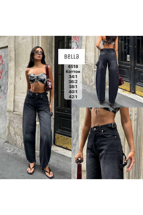 4518 ДЖИНС BELLA BAGGY (РОЗМІРИ: 34,36,36,38,40,42) 6 од 4518 ДЖИНС BELLA BAGGY (РОЗМІРИ: 34,36,36,38,40,42) 6 од