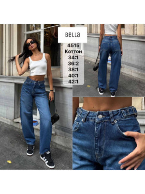 4515 ДЖИНС BELLA BAGGY (РОЗМІРИ: 34,36,36,38,40,42) 6 од
