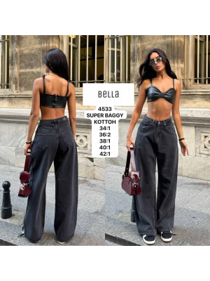 4533 ДЖИНС BELLA SUPER BAGGY НОРМА (РОЗМІРИ: 34,36,36,38,40,42) 6 од