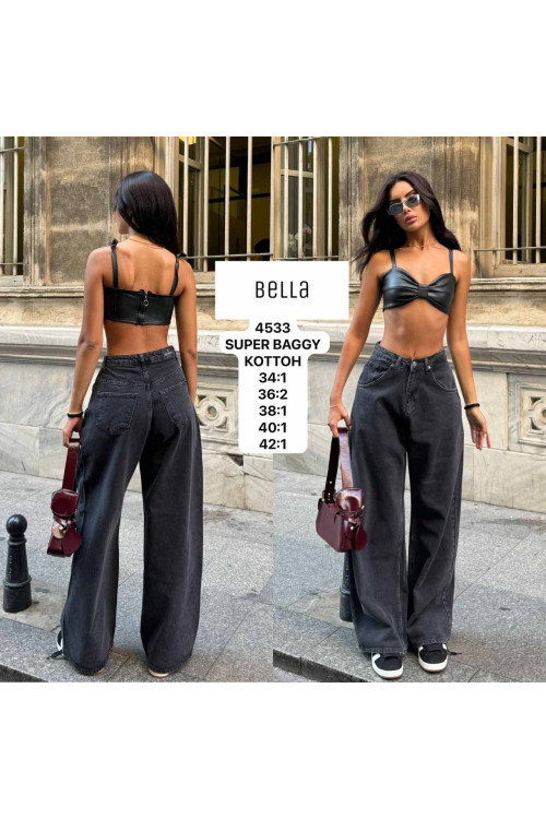 4533 ДЖИНС BELLA SUPER BAGGY НОРМА (РОЗМІРИ: 34,36,36,38,40,42) 6 од 4533 ДЖИНС BELLA SUPER BAGGY НОРМА (РОЗМІРИ: 34,36,36,38,40,42) 6 од