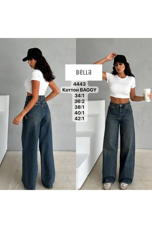 4443 ДЖИНС BELLA BAGGY НОРМА (РОЗМІРИ: 34,36,36,38,40,42) 6 од 4443 ДЖИНС BELLA BAGGY НОРМА (РОЗМІРИ: 34,36,36,38,40,42) 6 од