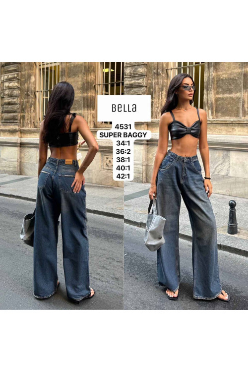 4531 ДЖИНС BELLA SUPER BAGGY НОРМА (РОЗМІРИ: 34,36,36,38,40,42) 6 од 4531 ДЖИНС BELLA SUPER BAGGY НОРМА (РОЗМІРИ: 34,36,36,38,40,42) 6 од