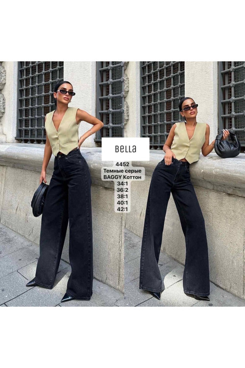 4452 ДЖИНС BELLA BAGGY НОРМА  (РАЗМЕРЫ: 34,36,36,38,40,42) 6 од