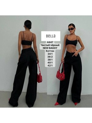 4447 ДЖИНС BELLA NEW BAGGY НОРМА (РОЗМІРИ: 34,36,36,38,40,42) 6 од