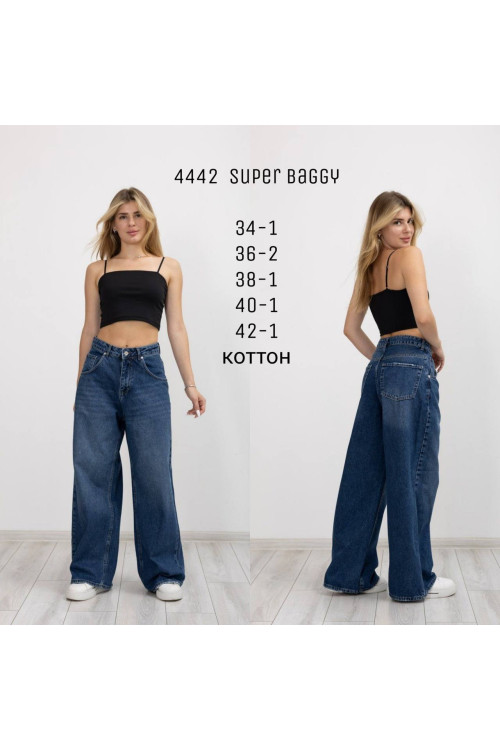 4442 ДЖИНС BELLA SUPER BAGGY НОРМА (РОЗМІРИ: 34,36,36,38,40,42) 6 од 4442 ДЖИНС BELLA SUPER BAGGY НОРМА (РОЗМІРИ: 34,36,36,38,40,42) 6 од