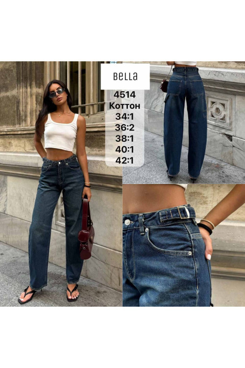 4514 ДЖИНС BELLA BAGGY (РОЗМІРИ: 34,36,36,38,40,42) 6 од 4514 ДЖИНС BELLA BAGGY (РОЗМІРИ: 34,36,36,38,40,42) 6 од