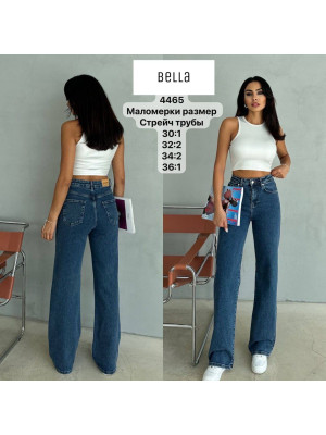 4465 ДЖИНС BELLA STRAIGHT труби НОРМА (РОЗМІРИ: 30,32,32,34,34,36) 6 од