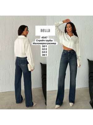 4547 ДЖИНС BELLA трубы STRAIGHT (РОЗМІРИ: 30,32,32,34,34,36) 6 од