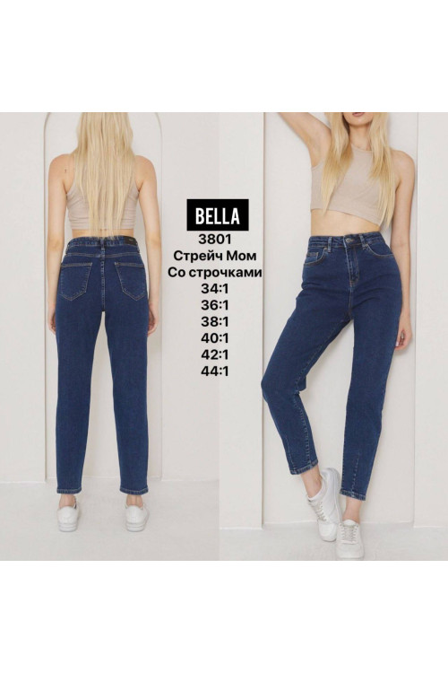 3801 Джинс BELLA MOM STRAIGHT НОРМА (РАЗМЕРЫ: 34,36,38,40,42,44) 6 од. 3801 Джинс BELLA MOM STRAIGHT НОРМА (РАЗМЕРЫ: 34,36,38,40,42,44) 6 од.