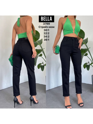 3799 Джинс BELLA MOM STRAIGHT (РАЗМЕРЫ: 30,32,32,34,34,36), 6 од.