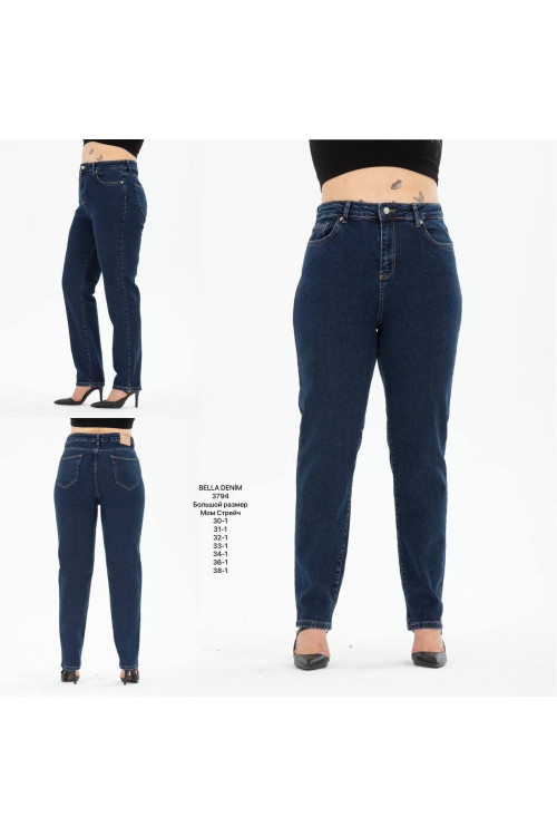 3794 Джинс BELLA DENIM MOM STRAIGHT (РАЗМЕРЫ: 30,32,33,34,36,38), 6 од. 3794 Джинс BELLA DENIM MOM STRAIGHT (РАЗМЕРЫ: 30,32,33,34,36,38), 6 од.