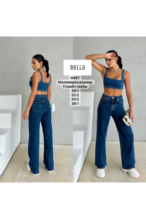 4467 ДЖИНС BELLA STRAIGHT труби НОРМА (РОЗМІРИ: 30,32,32,34,34,36) 6 од
