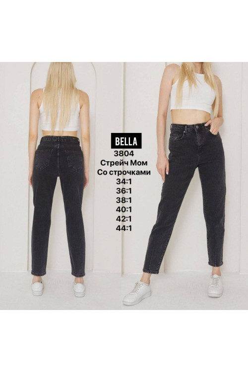 3804 Джинс BELLA MOM STRAIGHT НОРМА (РАЗМЕРЫ: 34,36,38,40,42,44), 6 од. 3804 Джинс BELLA MOM STRAIGHT НОРМА (РАЗМЕРЫ: 34,36,38,40,42,44), 6 од.