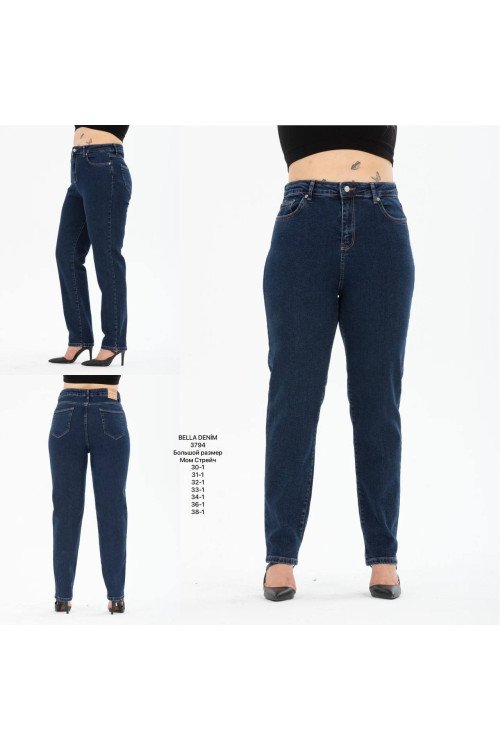3794 Джинс BELLA DENIM MOM STRAIGHT (РАЗМЕРЫ: 30,32,33,34,36,38), 6 од. 3794 Джинс BELLA DENIM MOM STRAIGHT (РАЗМЕРЫ: 30,32,33,34,36,38), 6 од.
