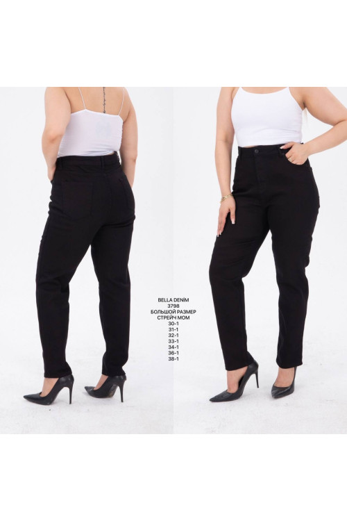 3798 Джинс BELLA DENIM MOM STRAIGHT (РАЗМЕРЫ: 30.31.32.33.34.36.38), 6 од.