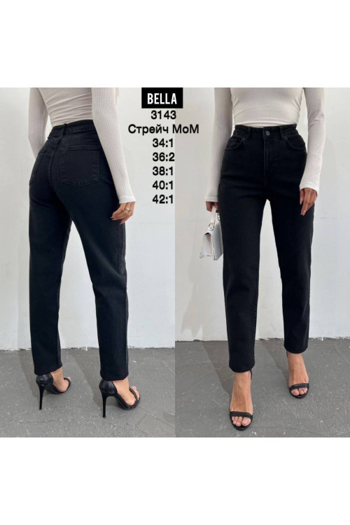 3143 Джинс BELLA STRAIGHT MOM НОРМА (РАЗМЕРЫ: 34,36,36,38,40,42), 6 од. 3143 Джинс BELLA STRAIGHT MOM НОРМА (РАЗМЕРЫ: 34,36,36,38,40,42), 6 од.