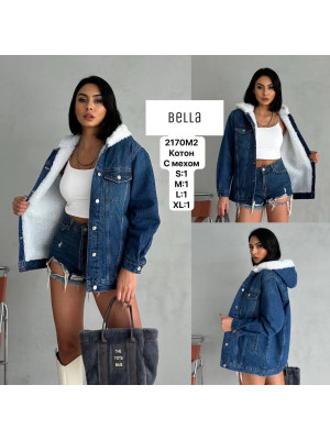 2170 ДЖИНС BELLA куртка з хутром (РОЗМІРИ: S.M.L.XL) 4од.
