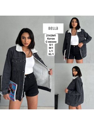2143 ДЖИНС BELLA куртка з хутром (РОЗМІРИ: S.M.L.XL) 4од.