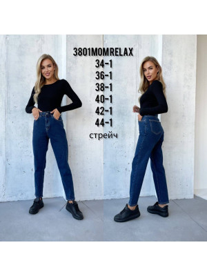 3801 Джинс BELLA MOM RELAX STRAIGHT НОРМА (РОЗМІРИ: 34,36,38,40,42,44), 6 од.