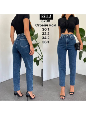 3708 Джинс BELLA MOM STRAIGHT (РАЗМЕРЫ: 30.32.32.34.34.36), 6 од.