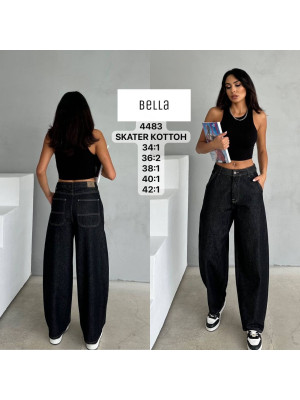 4483 ДЖИНС BELLA SKATER (РОЗМІРИ: 34,36,36,38,40,42) 6 од