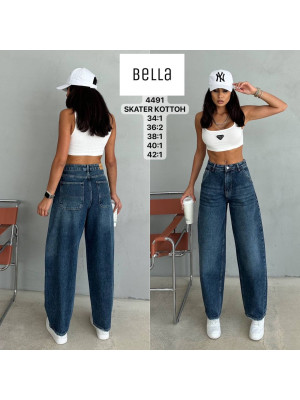 4491 ДЖИНС BELLA SKATER НОРМА (РОЗМІРИ: 34,36,36,38,40,42) 6 од