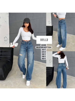 4240 Джинс BELLE SKATER норма (РАЗМЕРЫ: 32,34,34,36,38,40) 6 од