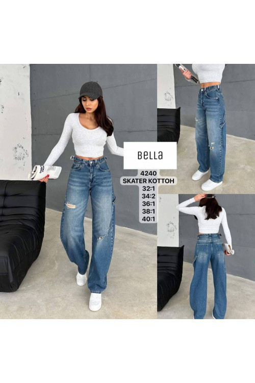 4240 Джинс BELLE SKATER норма (РАЗМЕРЫ: 32,34,34,36,38,40) 6 од 4240 Джинс BELLE SKATER норма (РАЗМЕРЫ: 32,34,34,36,38,40) 6 од