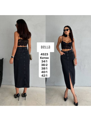 4523 ДЖИНС BELLA STRAIGHT НОРМА (РОЗМІРИ: 34,36,36,38,40,42) 6 од